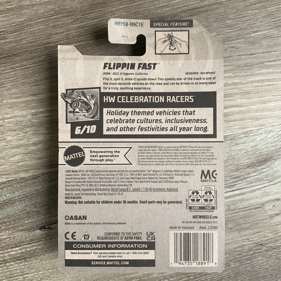 Hot Wheels Flippin Fast HW Celebration Racers Hotwheels Mattel New 2024 🆕 ASAN - Picture 3 of 5